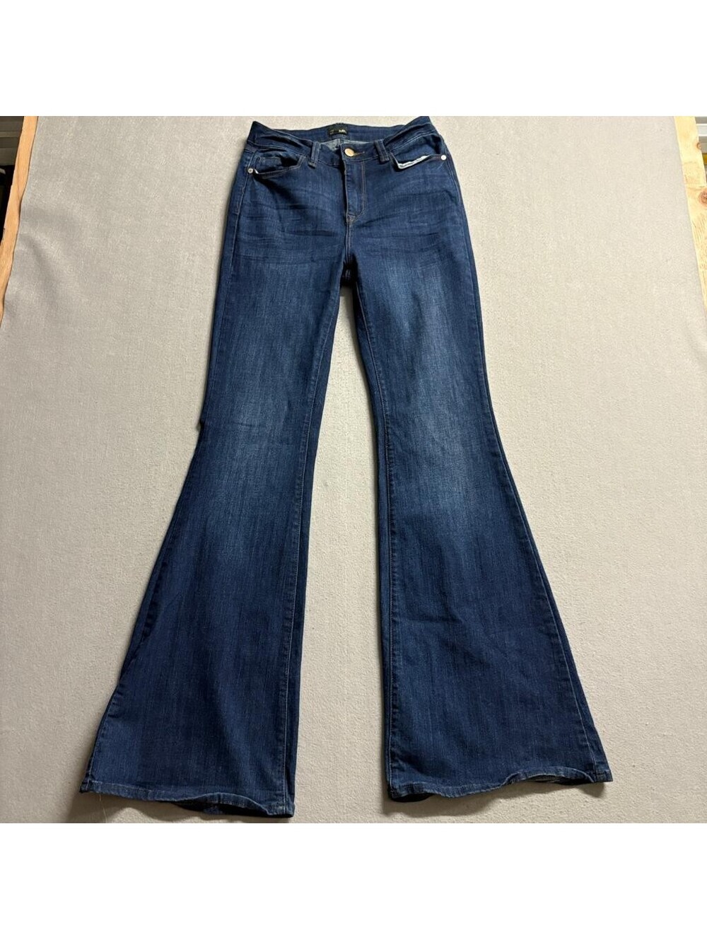 I&M Black Label Flare Jeans Womens Size 3 Blue Denim High Rise Bell Bottoms